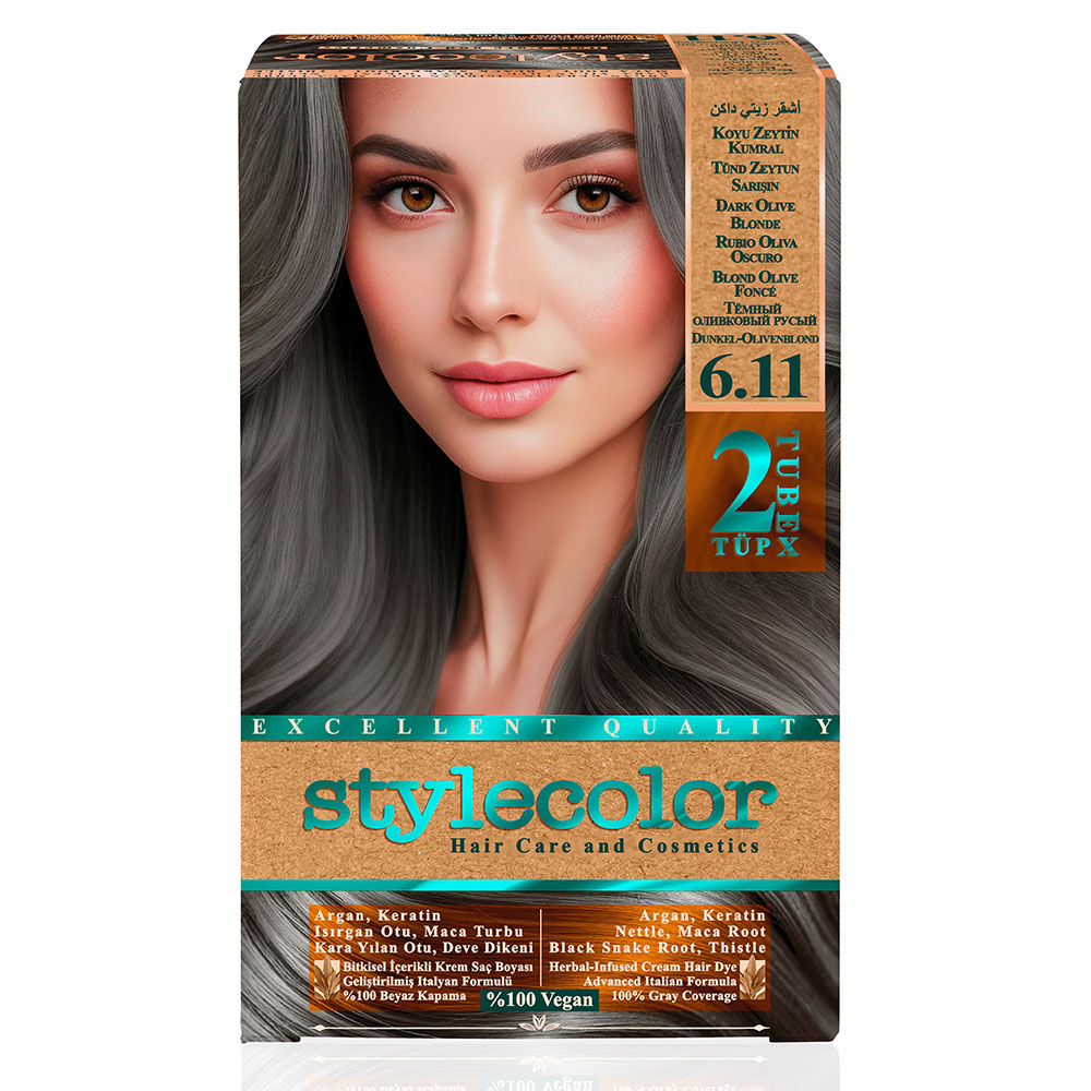 Stylecolor 6.11 Koyu Zeytin Kumral stylecolor-6.11-koyu-zeytin-kumral-sac-boya
