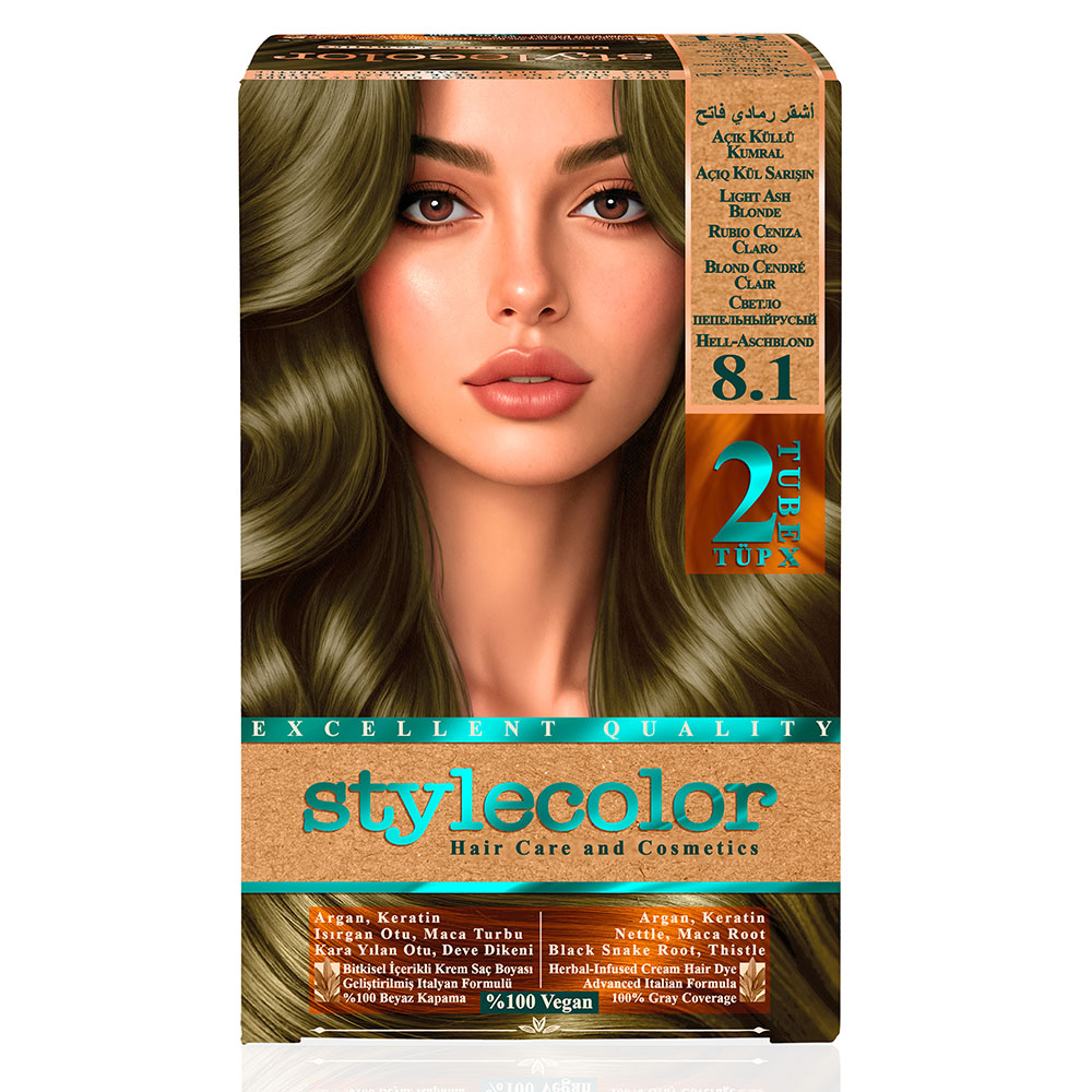 Stylecolor 8.1 Açık Küllü Kumral stylecolor-8.1-acik-kullu-kumral-sac-boya