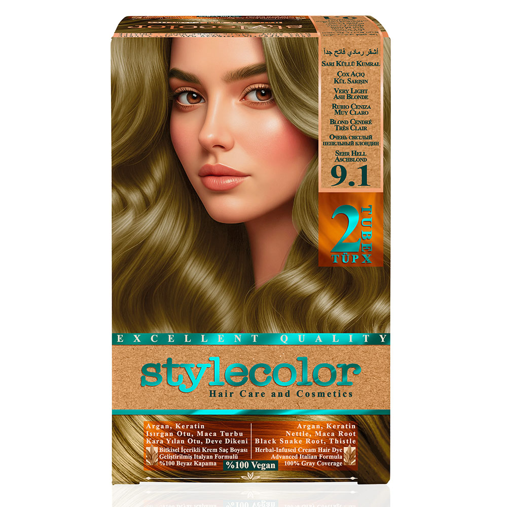 Stylecolor 9.1 Sarı Küllü Kumral stylecolor-9.1-sari-kullu-kumral-sac-boya